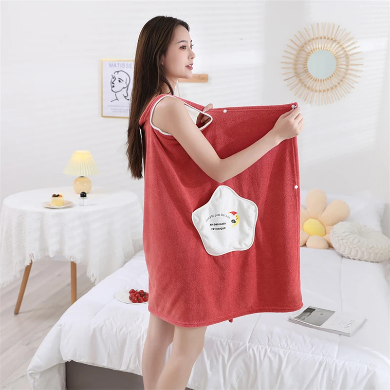 Home Textiles Super Soft - Wearable Microfiber Bathrobe Super Absorbent Soft