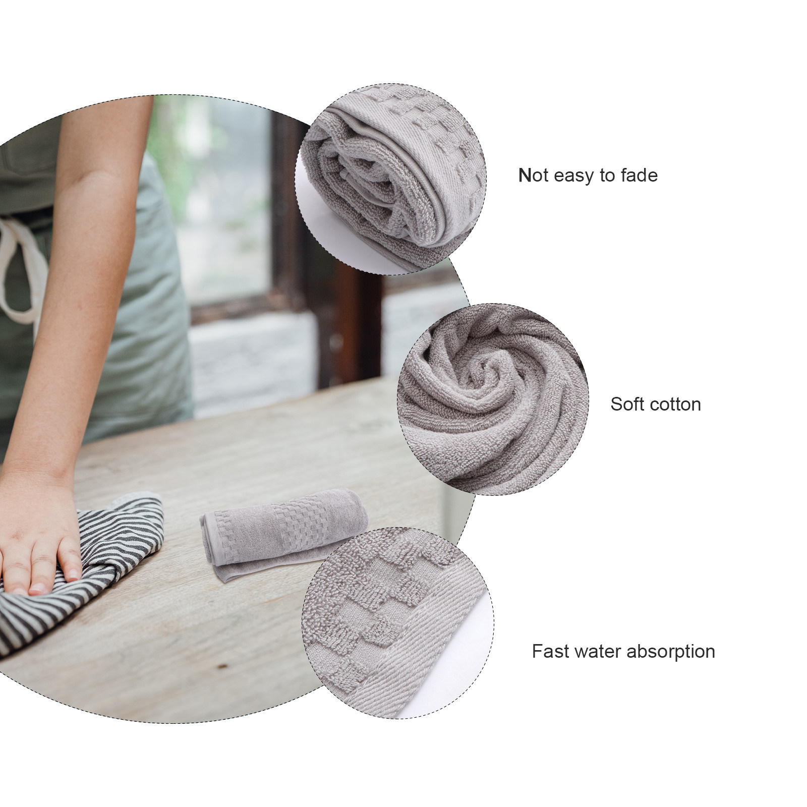 Home Textiles In Pakistan - 1Pcs Pure Cotton Thick Bath Towel