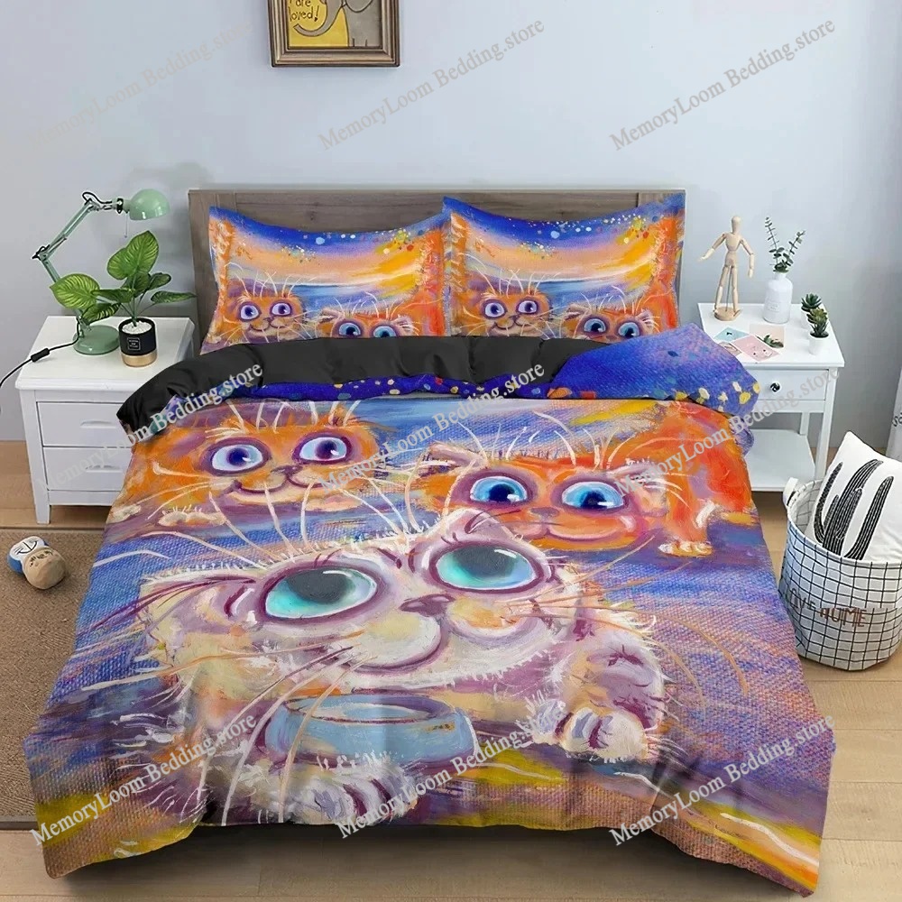 Home Textiles Trends - Fashion Trend Modern Watercolor Cartoon Cat