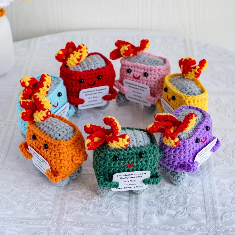 Handmade Crochet Dumpster Fire - огляд і ціна Home And Textiles Today
