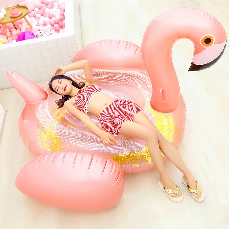 Hot Giant Sequined Flamingo In - огляд і ціна Fitted Sheet Deep