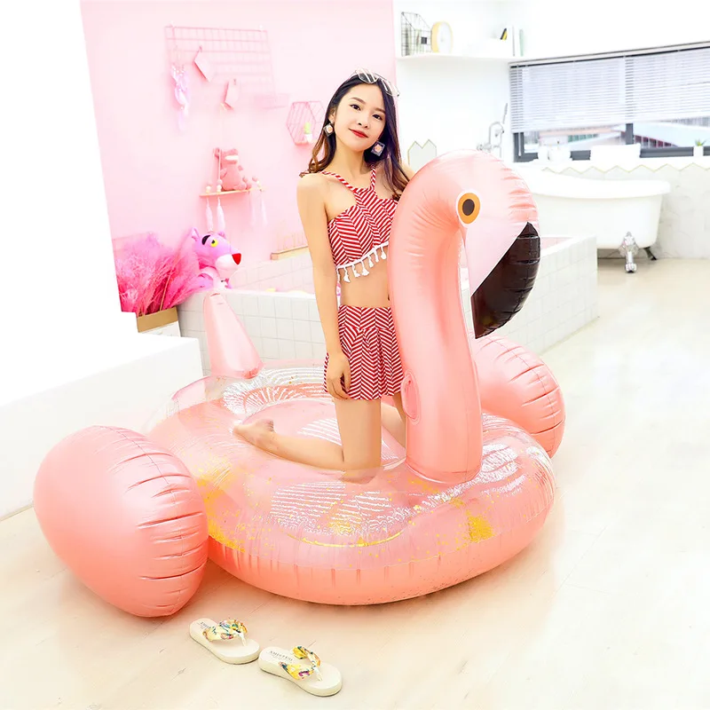 Hot Giant Sequined Flamingo In - огляд і ціна Fitted Sheet Deep