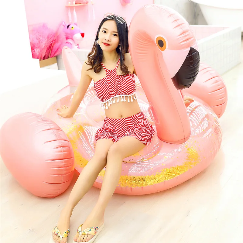 Hot Giant Sequined Flamingo In - огляд і ціна Fitted Sheet Deep