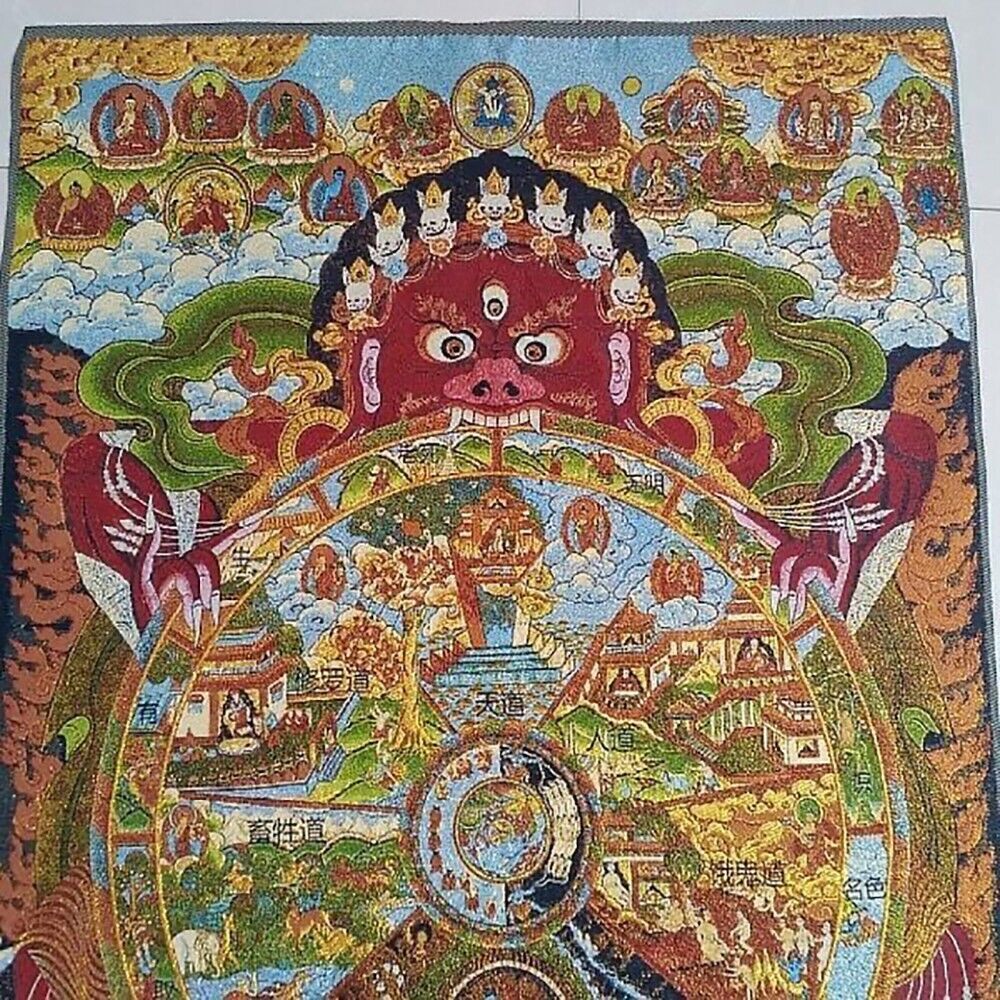 Buddhist Guardian Silk Paintin - огляд і ціна Home Textiles China
