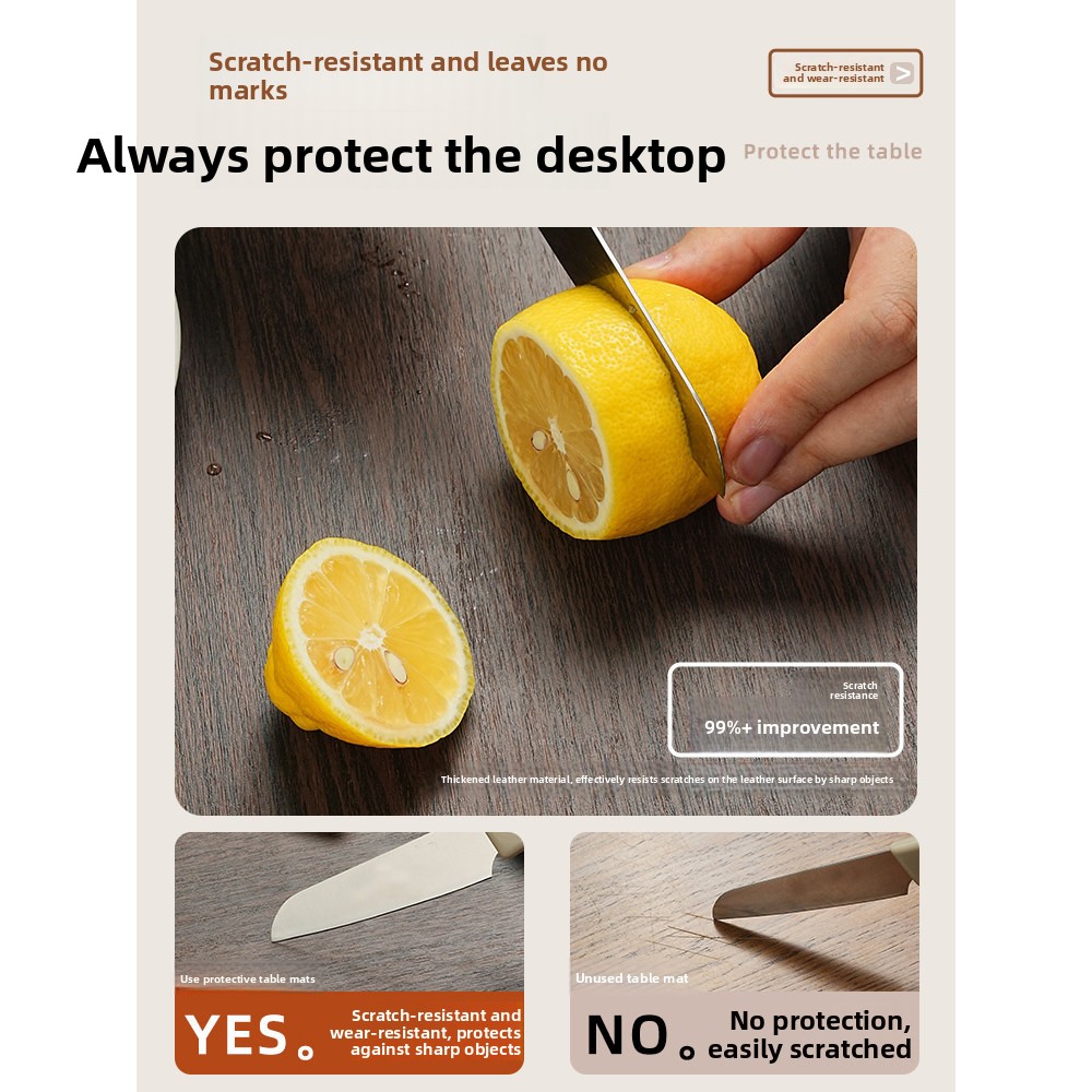 Faux Wood Grain Leather Table  - огляд і ціна Home Textiles News