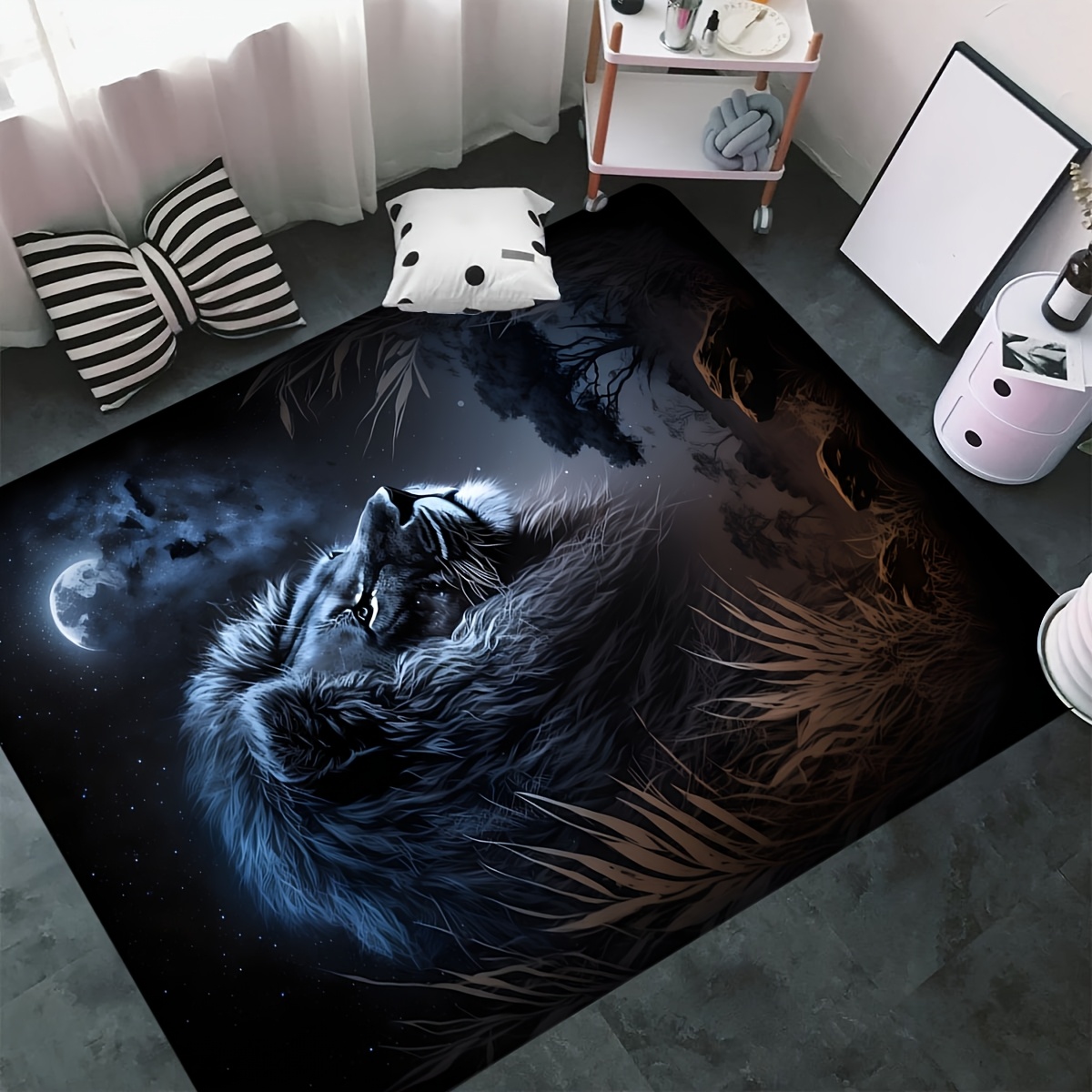 Starry Night Lion Floor Mat -  - огляд і ціна Home Textiles Designer