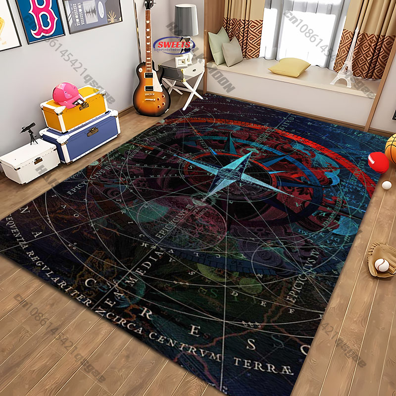 Compass Design Rug for Modern  - огляд і ціна Home Textiles Designer