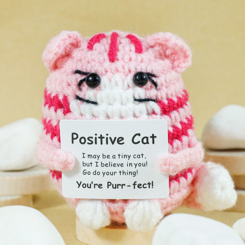 Funny Crochet Positive Cat Dol - огляд і ціна Home And Textiles Today