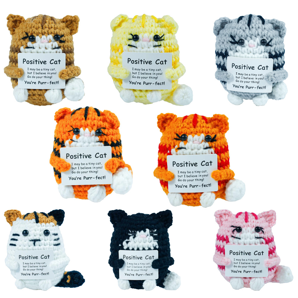 Funny Crochet Positive Cat Dol - огляд і ціна Home And Textiles Today