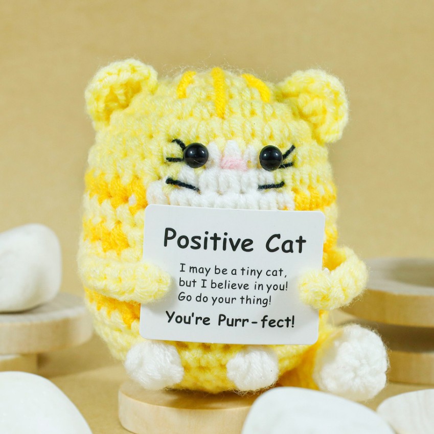 Funny Crochet Positive Cat Dol - огляд і ціна Home And Textiles Today