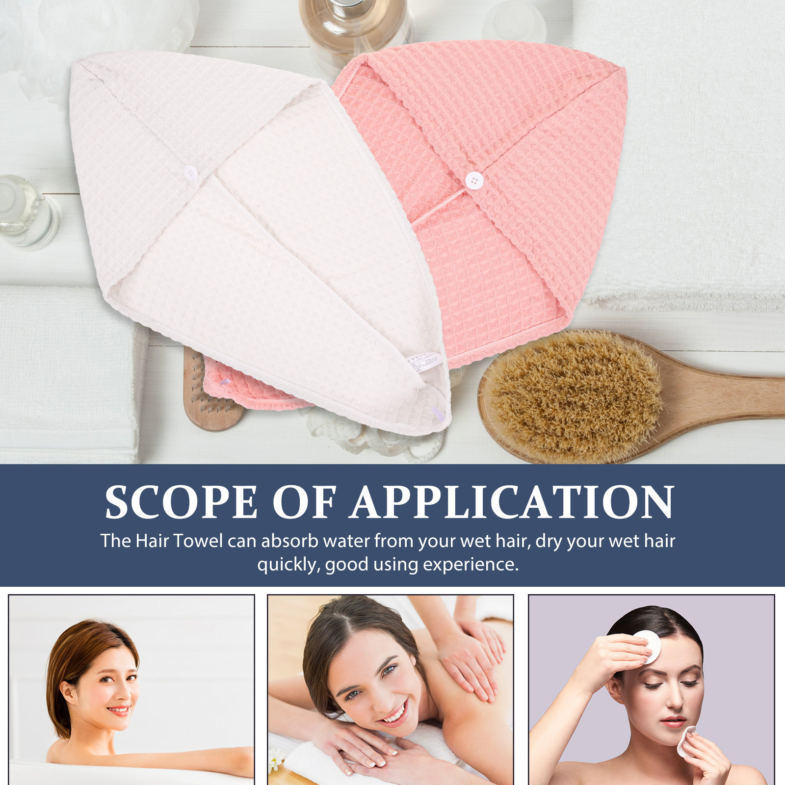 2Pcs Rapid Drying Hair Towel W - огляд і ціна Home Textiles In Pakistan