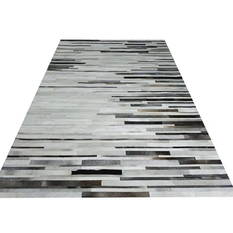 Imported Gray Striped Cowhide  - огляд і ціна Home Textiles Importers In Usa