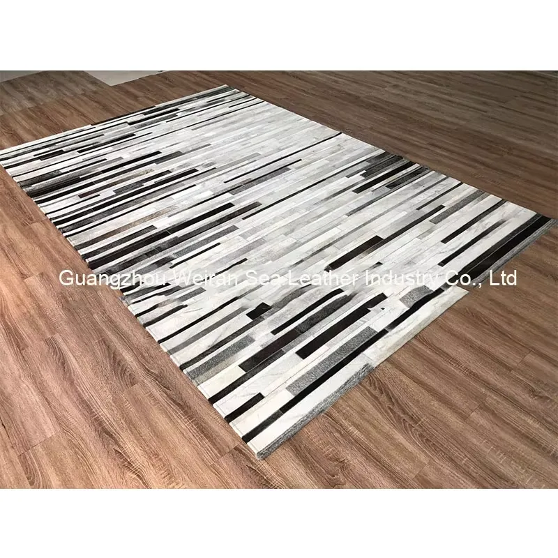 Imported Gray Striped Cowhide  - огляд і ціна Home Textiles Importers In Usa