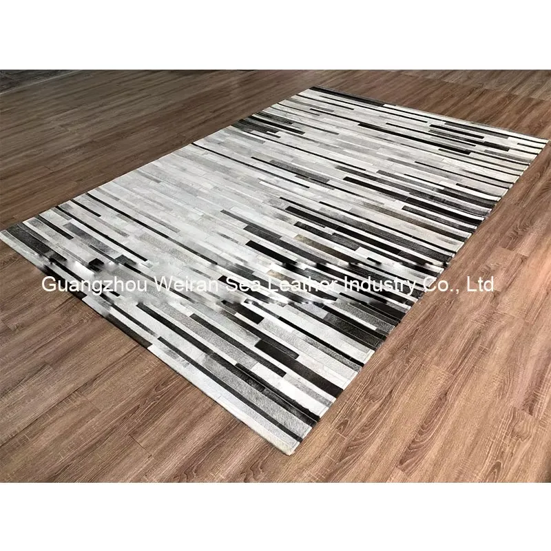 Imported Gray Striped Cowhide  - огляд і ціна Home Textiles Importers In Usa