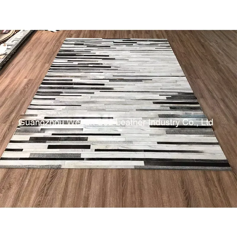 Imported Gray Striped Cowhide  - огляд і ціна Home Textiles Importers In Usa