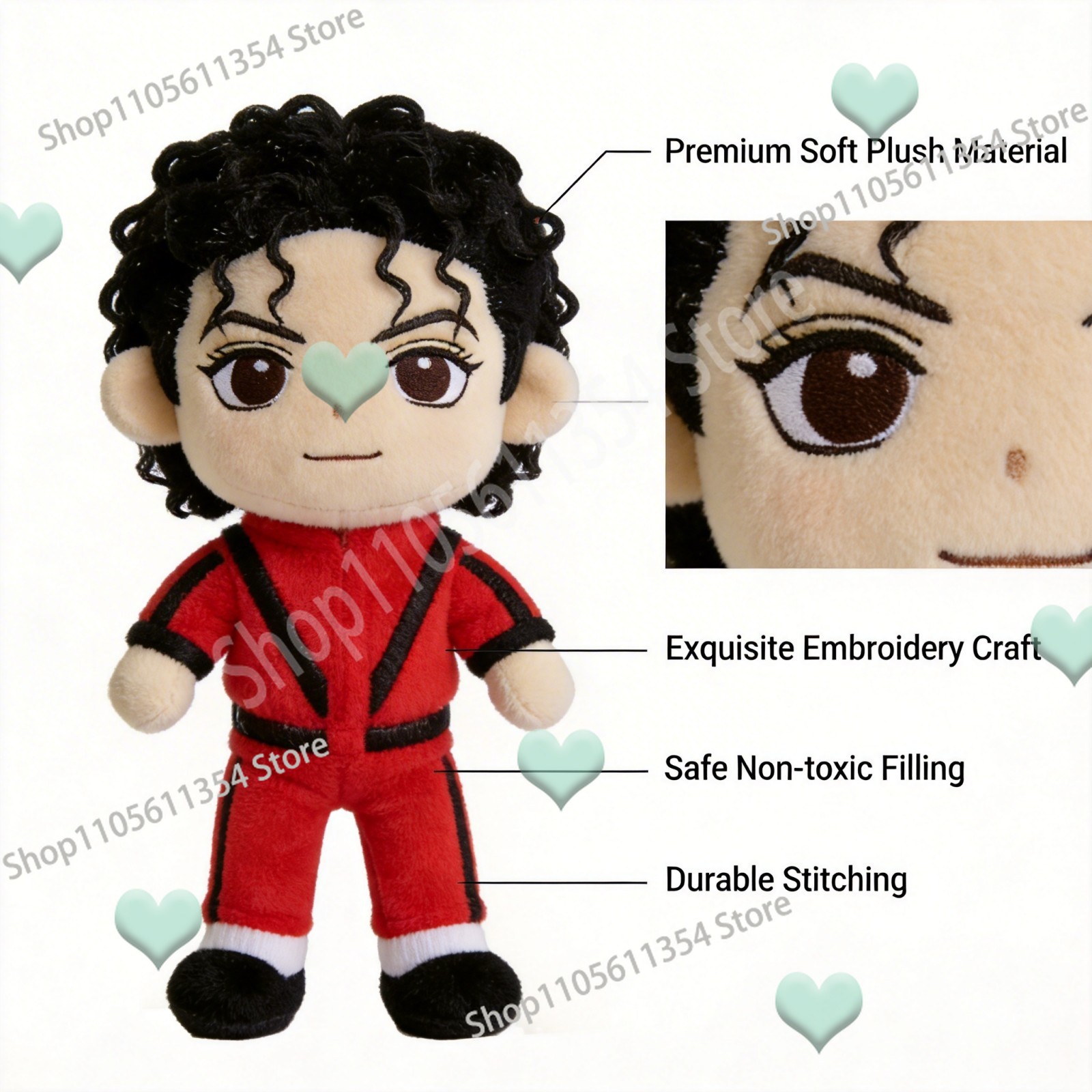 Red Michael Cute Plush Doll 25 - огляд і ціна Home And Textiles Today