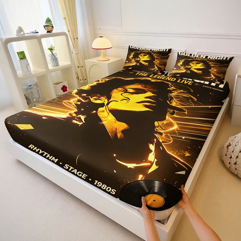 Pop Icon Michael Jackson Fitte - огляд і ціна Fitted Sheet Deep