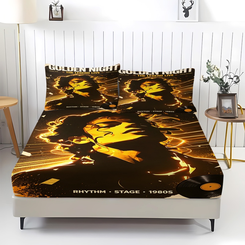 Pop Icon Michael Jackson Fitte - огляд і ціна Fitted Sheet Deep
