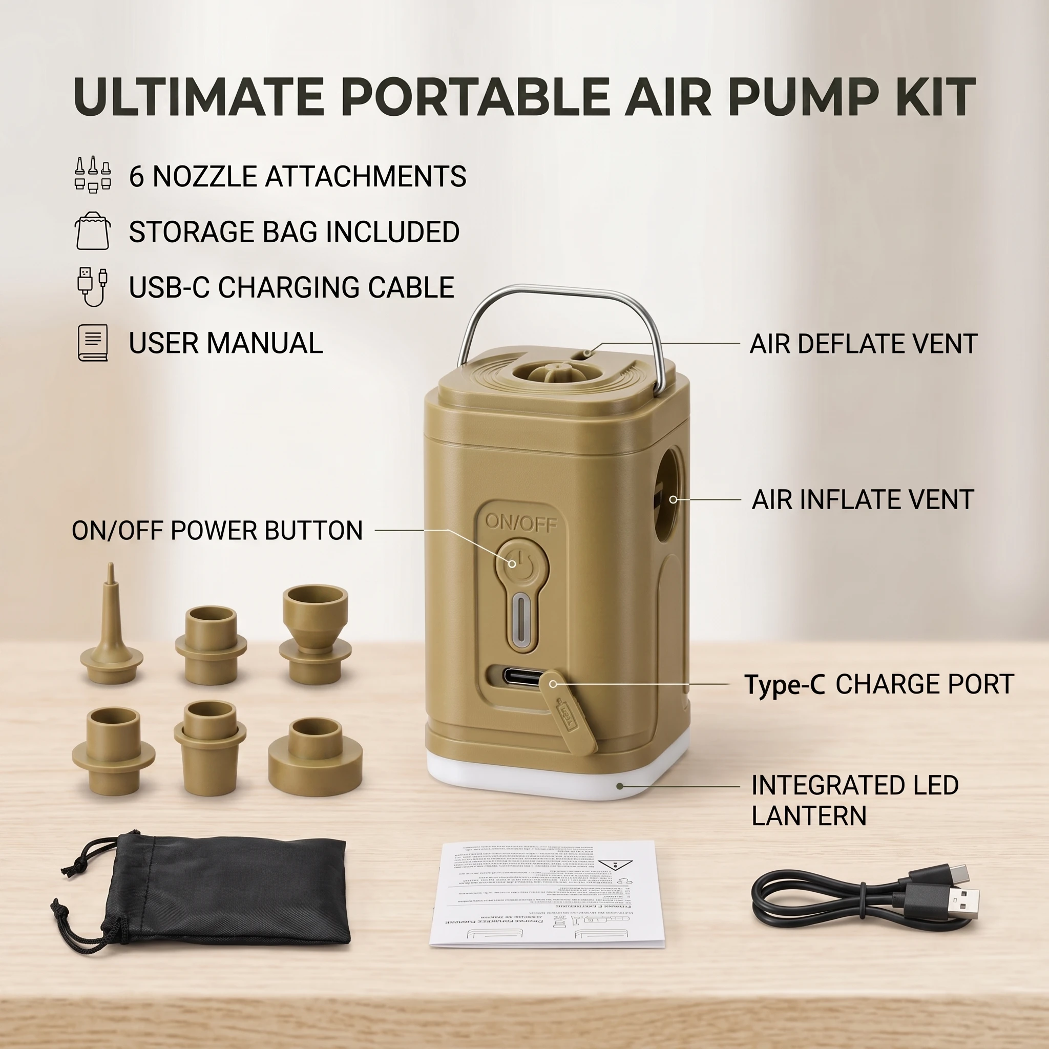 Cordless Mini Air Pump USB-C R - огляд і ціна Fitted Sheet Deep