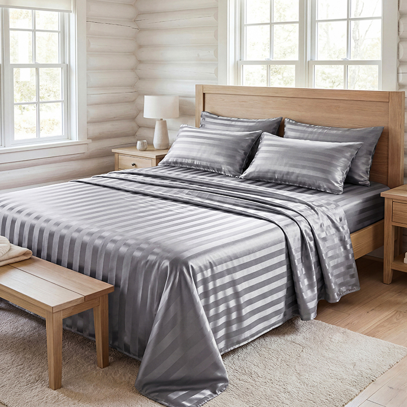 Wrinkle Resistant Striped Sati - огляд і ціна Fitted Sheet Deep