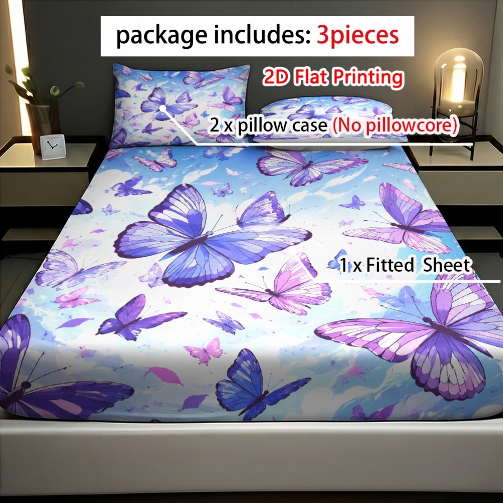 Brightly colored purple butter - огляд і ціна Fitted Sheet Deep