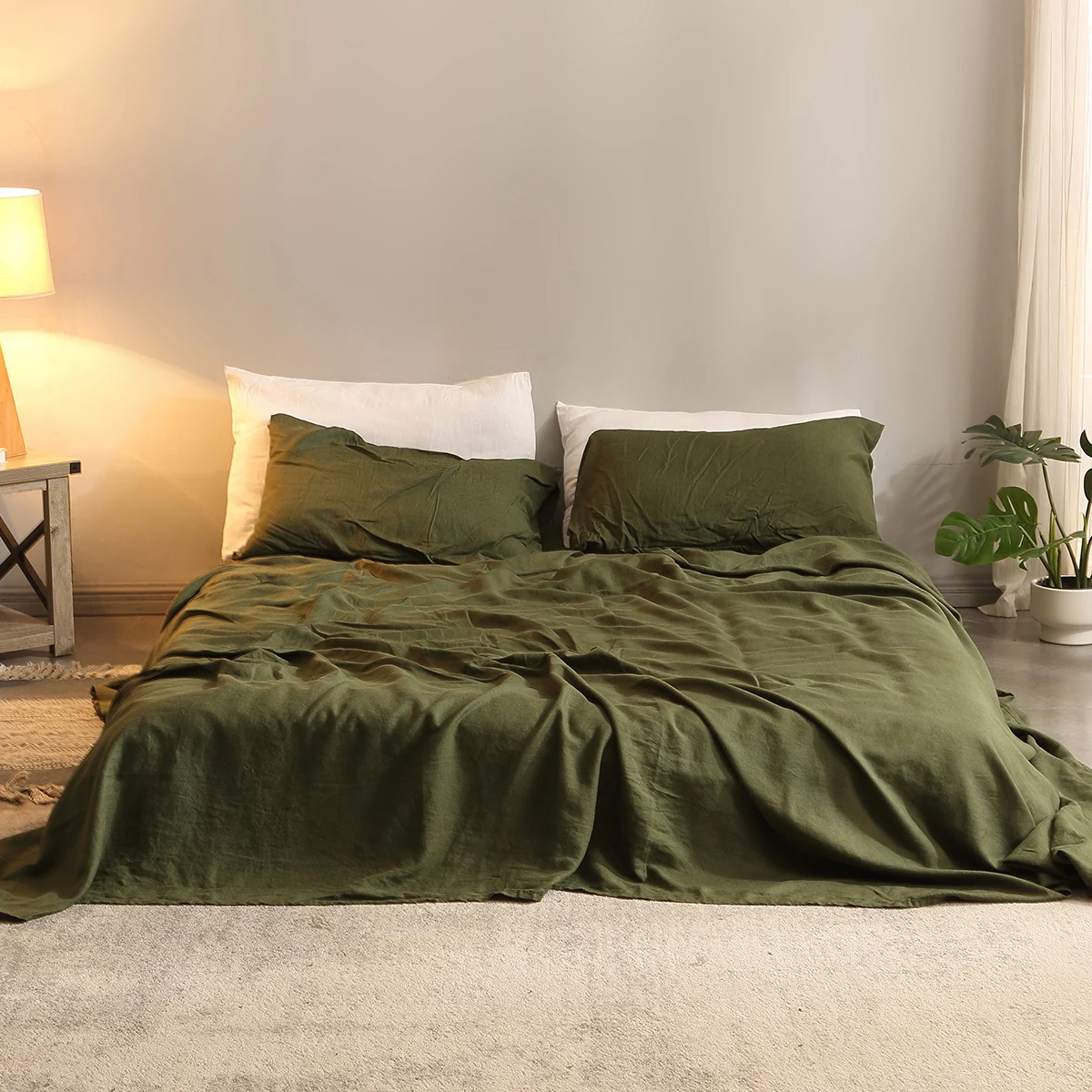 Bed Sheet Set 4 Piece 100% Pur - огляд і ціна Fitted Sheet Deep